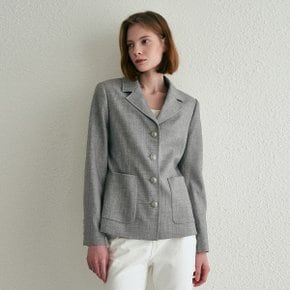 Classic tailored single jacket - gray