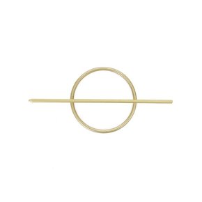 CIRCLE HAIR PIN / BRASS GOLD