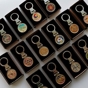  한국전통 금장 열쇠고리 풀턴방식 키링 외국인선물 기념품