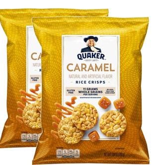 퀘이커 [해외직구] Quaker 퀘이커 라이스 칩 캐러멜 옥수수 200g 2팩
