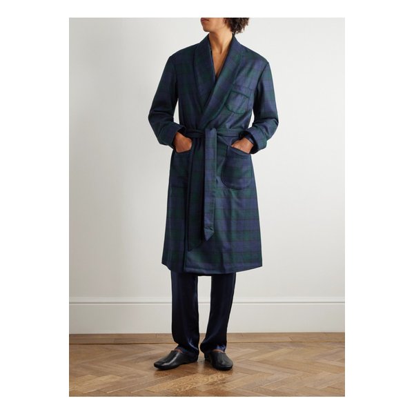 루비나찌 벨티드 스트라이프 울 트윌 로브 46376663163002715