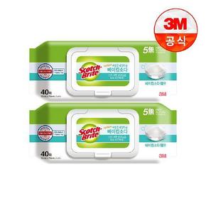 [3M]올뉴 주방용 세정티슈(베이킹소다) 40매 x 2개
