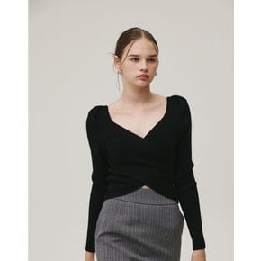 WRAP KNIT BLACK