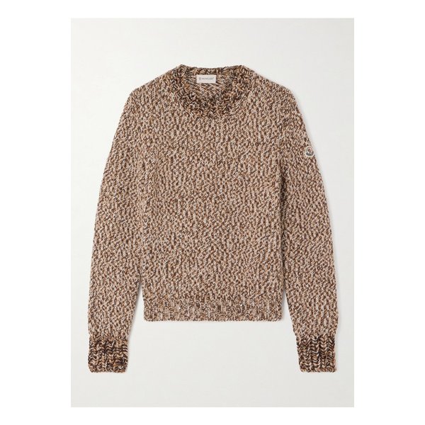 몽클레어 아키비오 Dna 아플리케 울 스웨터 라이트 브라운 46376663162861917