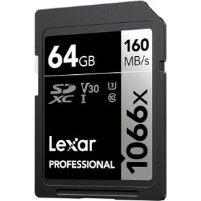 영국 렉사 sd카드 Lexar Professional 1066x 64GB SDXC UHSI Card Silver Series Up to 160MB/s