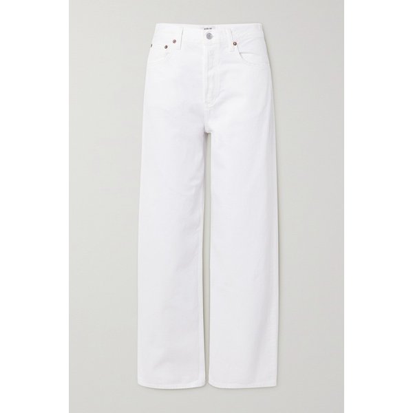 넷 서스테인 로우 슬렁 배기  보이프렌드 진 화이트 1647597306103681