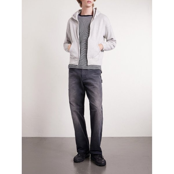 점보 울 코튼 블렌드 저지 집업 후드 티셔츠 46376663162933417