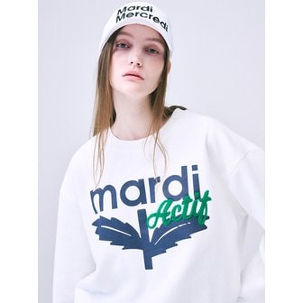 Mardi Mercredi Actif BRUSHED SWEATSHIRT ACTIF BLOOMMARDI_IVORY NAVY