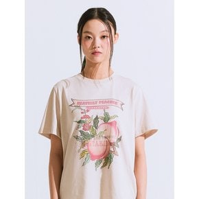 [Summer collection]Heavenly Peaches T-shirt_Oatmeal beige