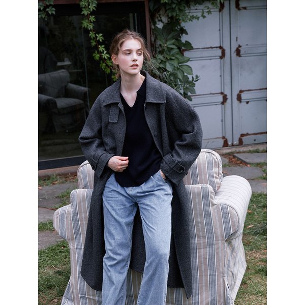 BARRIE wool balmacaan handmade coat_2colors