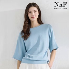 여성 라운드넥 가오리핏 니트