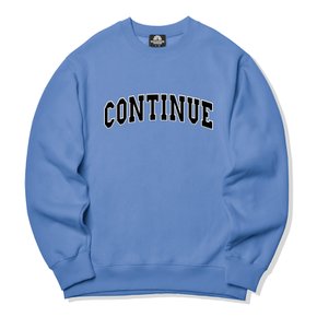 CONTINUE LOGO 크루넥 - 블루