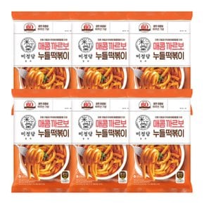 CJ 미정당 매콤 까르보나라 누들떡볶이 400g x 6