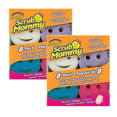 c/스크럽 마미 스크럽 대디 스폰지 수세미 컬러 8입 2팩  Scrub Mommy Sponges Colors