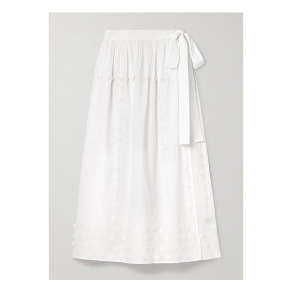 카일라 아플리케 코튼 보일 파레오 화이트 46376663162870522