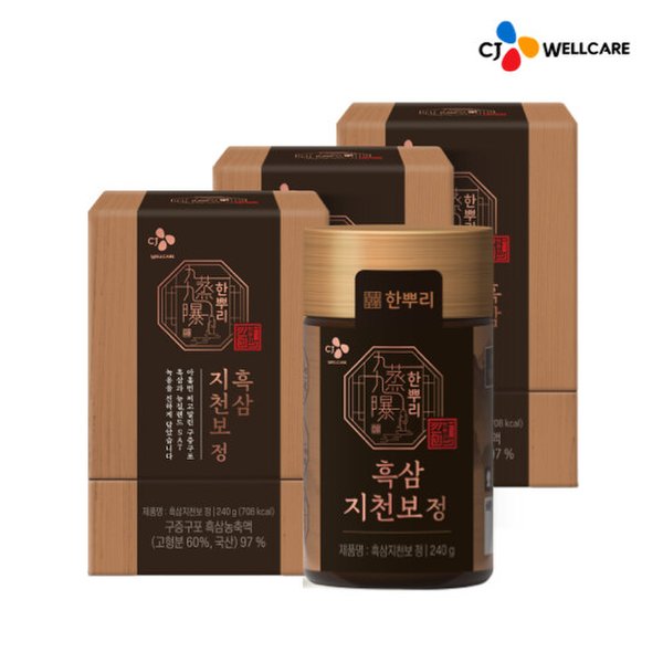 [CJ공식] 한뿌리흑삼지천보정 240g 3박스