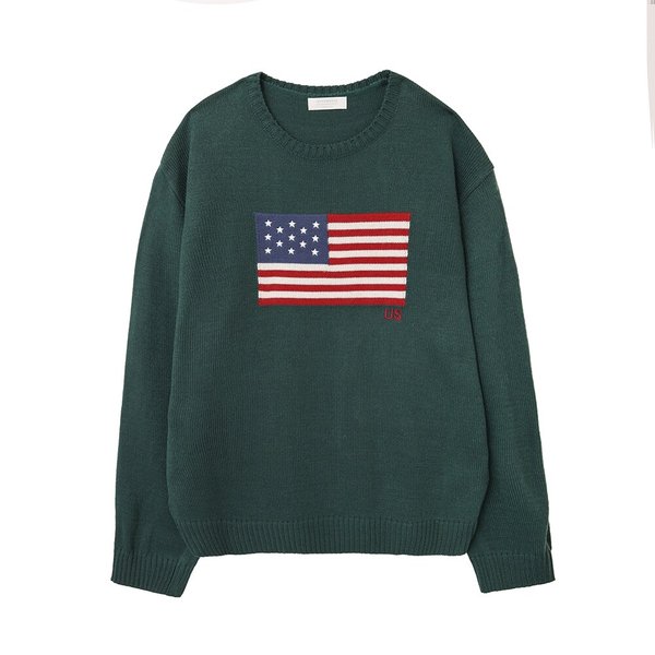 남자 캐주얼 라운드 USA 성조기 데일리 라운드 니트 DS-KN-Q343