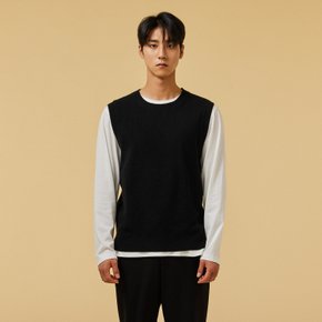 *정상가 39,900원*남 메리노울 블렌디드 니트 베스트_BLACK