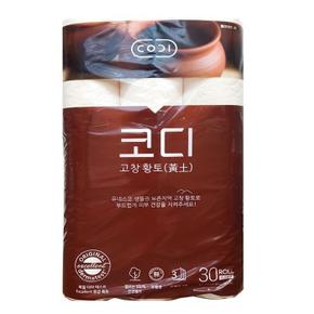 코디 황토 3겹 화장지 30M x 30롤 (S11165117)