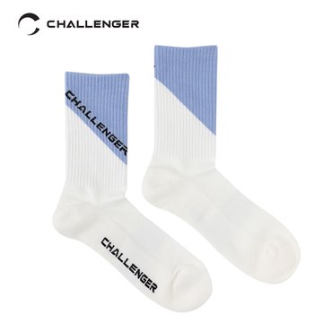 챌린저 사선 컬러배색 중목 골프 양말 스카이블루_CHC1MSO0695SB