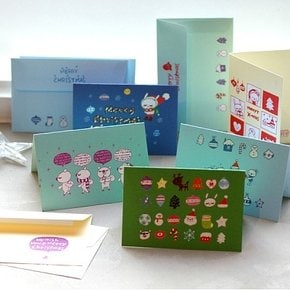 5 Christmas card SET . ver3