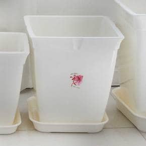 화이트 화분 정사각 6호 베란다 텃밭 플라스틱화분