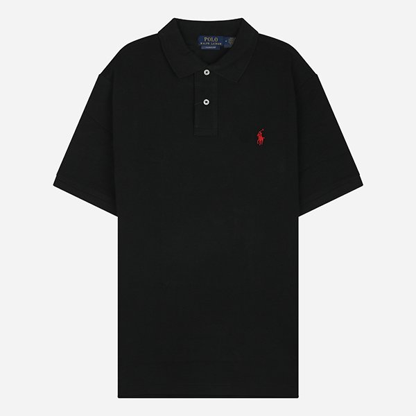 [시흥점] [폴로랄프로렌]6S 710783656 020 남성 레드 포니 로고 PK 반팔 블랙