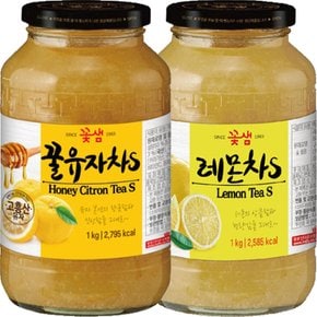 꽃샘 꿀유자차S 1kg+레몬차S 1kg