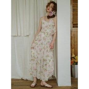 Cest_Floral chiffon layer skirt