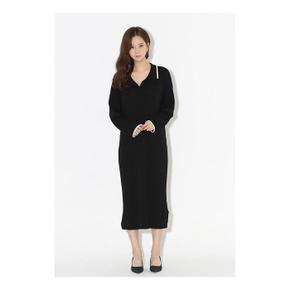 여자 데일리 단아한 카라 루즈핏 니트 롱 원피스 치마 (S23694572)