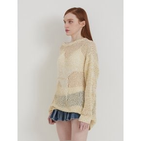 IVORY STAR SEE-THROUGH KNIT