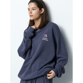 FLAG LOGO SWEATSHIRTS (WASHED NAVY)