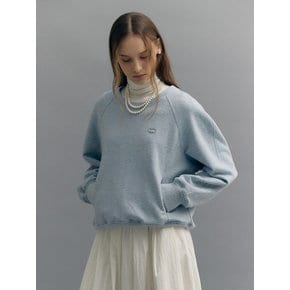 WOOL KNITED VOLUME SWEATSHIRT (pale blue)