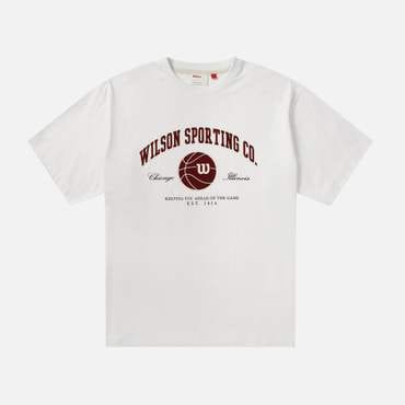 윌슨 시그니쳐 볼 티셔츠 UNI/WHT/W253003NTS78