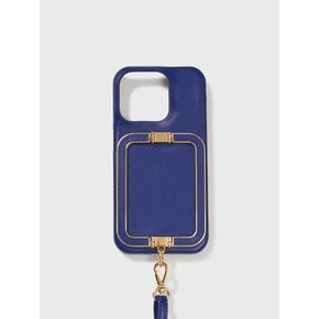 Phone Case with Leather Strap - Blue