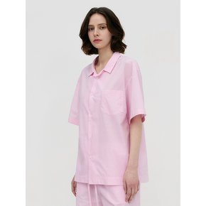 Stay Stripe Pajamas Short Sleeve Shirts - Raw Pink