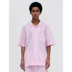 Stay Stripe Pajamas Short Sleeve Shirts - Raw Pink