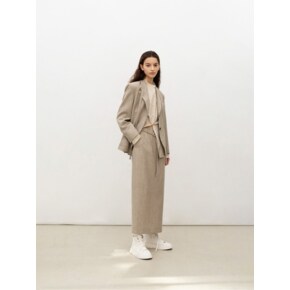 BELTED H-LINE SK (BEIGE)