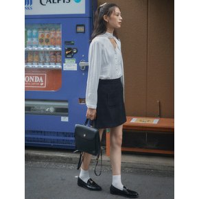 Ourora tweed skirt_Black