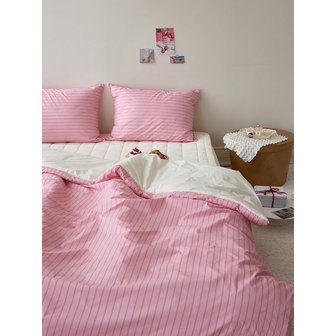 아망떼 수퍼코튼 스트라이프 60수 고밀도 순면 홑겹이불커버 SS/Q/K 6color