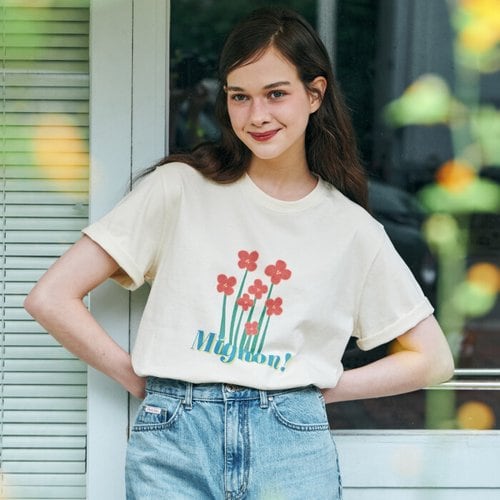 메타퍼 / MET digital flower mignon short sleeve