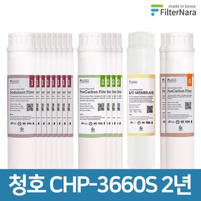 청호나이스 CHP-3660S 인터록 고품질 정수기 필터 호환 2년 세트