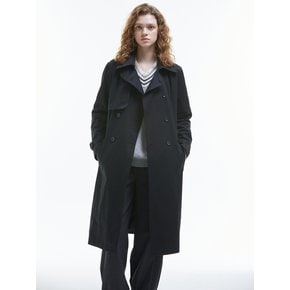 Double Trench Coat [Black]