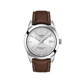 미국 티쏘 시계 남성 Tissot mens Gentleman 스테인리스 스틸 Dress 워치 브라운 T1274071603100