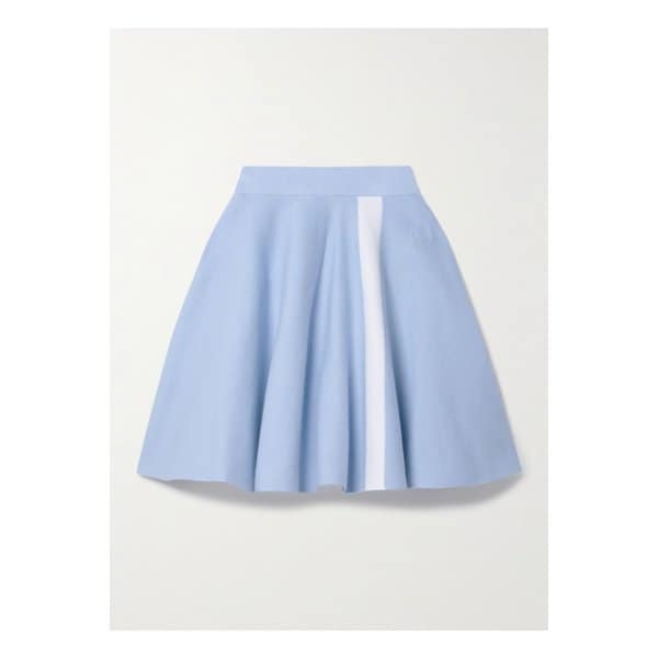 스트라이프 코튼 혼방 미니 스커트 스카이 블루 1647597326048220