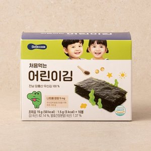 베베쿡 처음 먹는 어린이 김 오리지널 1BOX (10봉)