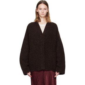 버건디 더블 페이스 가디건 AW25C1372Y119 MERLOT