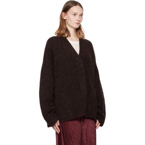 버건디 더블 페이스 가디건 AW25C1372Y119 MERLOT
