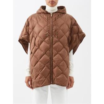 막스마라 TREMAN` 케이프코트 여성 패딩 22FW Brown 1497740