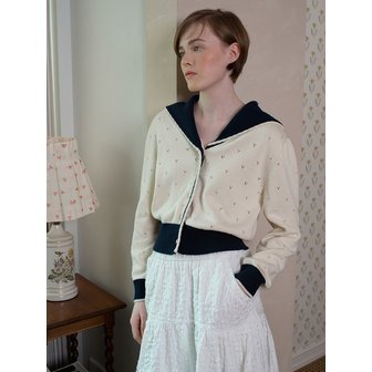 보카바카 Sailor Callar Punching Knit Cardigan VC2412CD102M